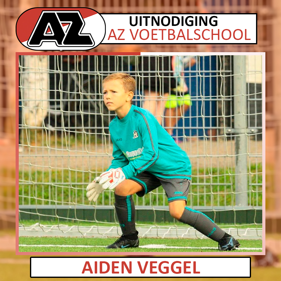 Aiden Veggel gaat op uitnodiging naar AZ Voetbalschool
