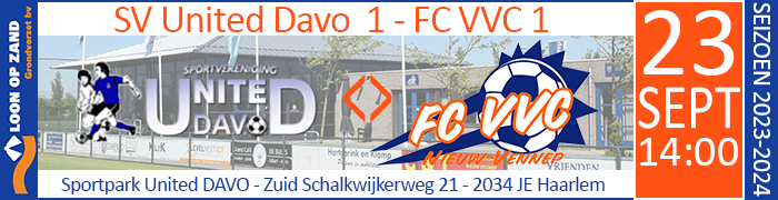 SV UNITED DAVO 1 - FC VVC 1 :: Loon op Zand