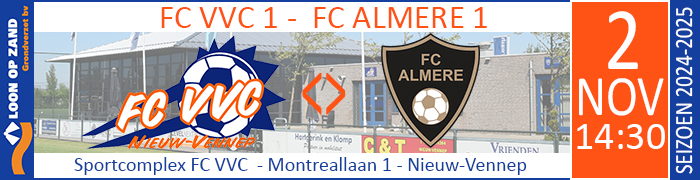 FC VVC 1 - FC ALMERE 1 :: Loon op Zand