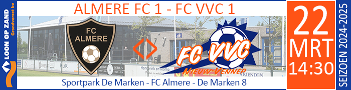 FC Almere 1 - FC VVC 1 :: Loon op Zand