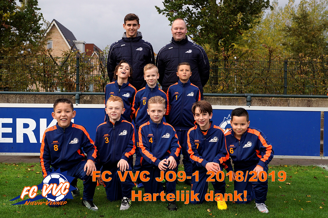 FC VVC JO9-1 bedankt sponsors