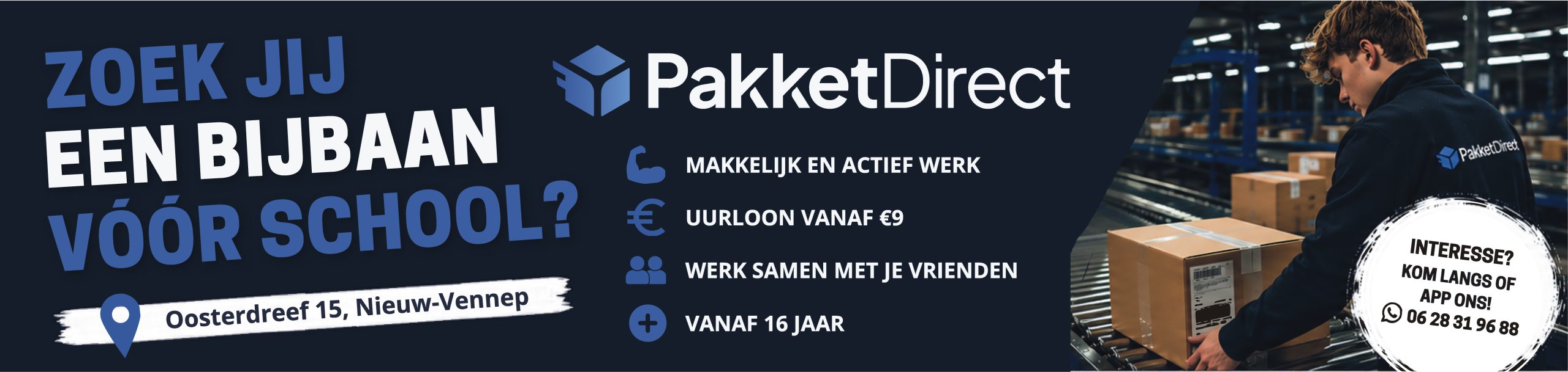 PakketDirect: are you looking for a part-time job before school?